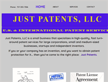 Tablet Screenshot of justpatents.com